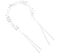 POPETPOP Pearl Bridal Hair Vine Wedding Hairband with Silver Copper Wire Single Layer Headpiece for Bride and Flower Girl Hair Accessories