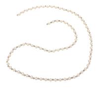 POPETPOP Pearl Rhinestone Trim Chain with Gold Base 1 Yard, Beaded Embellishment for DIY Clothing Decor, Cross Stitch Sewing Accessory for Crafts and Shoe Decoration