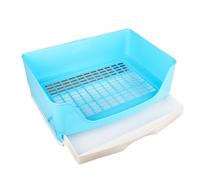 POPETPOP Pee Basin Pet Bedpan Anti-splash Potty Training Plastic Drawer Design Suitable for Park and Living Room Guinea Pig Rabbit Pet Supplies Random Color