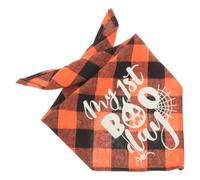 POPETPOP Pet Bandana Breathable Cotton Polyester Halloween with Glow-in-the-dark Feature Triangular Scarf with Adjustable Knot for Small Dogs and Cats for Puppies at Birthday Parties