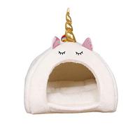 POPETPOP Pet Bed Hamster Bed Pet Activities Space Mini Plushies De Porristas Warm House Guinea Pig Accessories Hamster Nest Cot Cage House Warm Pad White