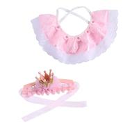 POPETPOP Pet Birthday Outfit Kit Dog Cat Scarf and Hat Set Stylish Doggy Party Supplies