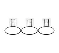 POPETPOP Pet Bowl Holder Wall Rack for Cats and Dogs, 3pcs Black Plastic and Iron Feeder Stand Prevents Overturning, Convenient Raised Feeding Station for Pet Cage Or House