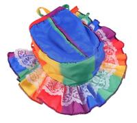 POPETPOP Pet Bucket Hat for Small Pets with Two Straps, Comfortable and Easy to Wear Lightweight Cloth Summer Sun Hat for Dogs, Cats, and Rabbits, for Festival Parties and Pride Month