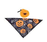 POPETPOP Pet Costume for Halloween Triangle Scarf Hat Pet Saliva Wipes Dog Halloween Bandanas