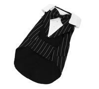 POPETPOP Pet Dog Suit 2-3kg Anti-wear Pet Suit Polyester Black Stylish Classical Tuxedo for Puppy Wedding and Valentine's Day