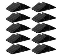 POPETPOP Pet Gate Support Feet Easy Installation Triangle Reinforcement Fittings for 10pcs, Black Abs Plastic with Universal Compatibility Dog Panel Isolation Fence for Outdoor Use
