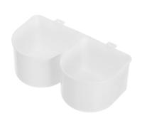 POPETPOP Pet Hanging Water Bowl Cat Feeder Puppy Bowls for Dogs Dual Sided Plastic for Crate Cage