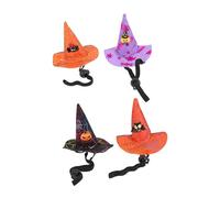 POPETPOP Pet Hat for Halloween Witch Hat Headband Decorative Cat Headwear 4pcs Cat Party Accessory
