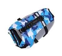 POPETPOP Pet Life Jacket Buoyant Vest for Puppy Adjustable for Boating Swimming Canoeing Water Sports Size M (blue)