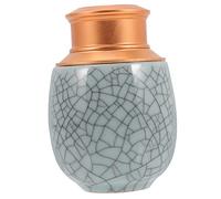 POPETPOP Pet Memorial Urn Ceramic Cremation Urn for Dog Cat Ashes Elegant Compact Cinerary Holder Carved Claws for Cherishing Pet Memories