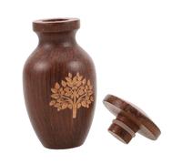 POPETPOP Pet Memorial Urn for Ashes Dog Cat Cremation Box Natural Design for Outdoor Indoor Use Life Tree Tribute for Pet Funeral Remembrance