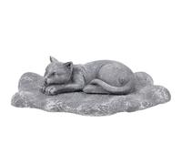 POPETPOP Pet Tombstones for Graves Resin Rock Shape Delicate Natural Texture Dog Cat Memorial Stone with Photo Holder Garden Ornament Gift for Friends and Relatives Who Have Lost Pets