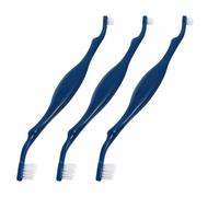 POPETPOP Pet Toothbrush with Anti-Slip Handle 3pcs for Dogs and Pets Double-end and Sharpened Nylon Wire, Effective Teeth Cleaning and Dry Quickly, for Daily Oral Care