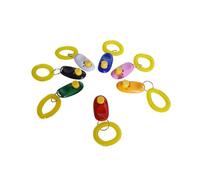 POPETPOP PET Training Clickers with Wrist Strap for Dogs 7 Pack | Plastic and Metal Build, Indoor Trick Sessions, Faster Feedback, Hands Free Readiness for Puppies