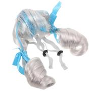 POPETPOP Pet Wig Double Ponytail Funny Costume Accessories for Dog and Cat Wig Party Halloween Events Small Pet Headwear