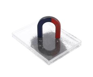 POPETPOP Physics Magnet Teaching Kit with U-Shaped Magnet and Iron Powder Box for Portable Magnetic Field Mapping and Science Classroom Activities