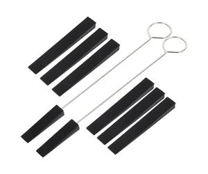 POPETPOP Piano Tuning Tool Repair Tool Set with 2 Tuning Forks 4 Long Rubber Dampers High Durability Metal Construction Delicate Shape Beautiful Look for Beginners and Professionals