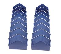 POPETPOP Pigeon Feeder Bowls 2pcs with Anti-spatter Design Plastic Feeding Troughs for Bird Cages Slot Feature for Neat Feeding