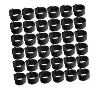 POPETPOP Pigeon Identification Rings Clip-on Foot Rings Black 100 Pcs Plastic, for 10mm Pigeon Leg Bands for Easy Identification Poultry Operations Management and Breeding