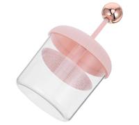 POPETPOP Pink Gold Facial Bubble Maker Foaming Cup with Breathable Multi-hole Press Plate, Quick Foam Facial Cleansing Tool for Daily Skincare Use