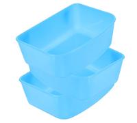 POPETPOP Plastic Bird Feeder 3 Pcs Feeders Bird Food Container Cage Accessory Bird Cage Food Bowl Parrot Water Cup Bird Trough