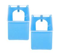 POPETPOP Plastic Bird Feeder Lightweight Wear-resistant 2pcs Hanging Food and Water Bowl Dish Bird Feeding Supplies for Parakeet and Pigeon Cage Accessories