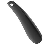 POPETPOP Plastic Small Shoe Horn with Comfortable Grip Handle for Easy to Put on Shoes for Men and Women in Black