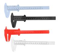 POPETPOP Plastic Vernier Calipers 4Pcs 150Mm Manual Measuring Tools for Home School Office Use with Multi-Color Construction and High Precision