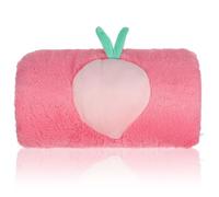 POPETPOP Plush Faux Fur Hand Warmer Muff with Peach Pattern, Soft and Cozy Arm Warmer Cushion Filled with Pp Cotton, for Sofa or Table Use in Winter for Women