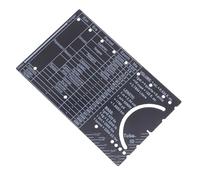 POPETPOP Pocket Engineering Ruler Metal Scale Metric Graduation Compact Protractor Tool for Civil and Mechanical Engineers Lab Gear Measurement