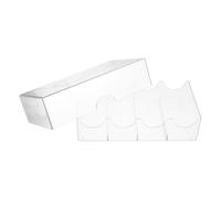 POPETPOP Poker Chip Holder Storage Box with Four Compartments Acrylic Chip Tray for Home and Tournament Use Case for Card Game Accessories