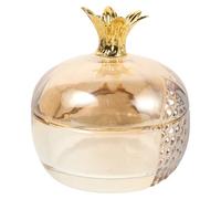 POPETPOP Pomegranate Shaped Crystal Glass Nail Monomer Dish with Lid Gradient Nail Liquid Holder Cup for Acrylic Washing and Jewelry Storage