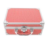 POPETPOP Portable Aluminum Alloy Makeup Case with Secure Latches and Multiple Compartments, Travel Cosmetic Box Storage for Nail Supplies and Tools, for Paramedics and Makeup Artists
