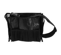 POPETPOP Portable and Simple Appearance Makeup Brush Bag Large Capacity Black with Gauze Material, Expandable Design for Makeup Artists and Travel Storage
