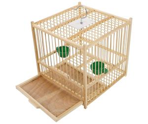 POPETPOP Portable Bamboo Bird Cage for Parrot and Small Birds, Woven Home Cage with Large Space for Rest and Play, Suitable for Indoor and Outdoor Use, Stylish and Elegant Design