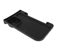 POPETPOP Portable Black Abs Plastic Cup Holder Tray for Lounge and Camping Chairs, Protects Water Cup and Cell Phone, Organizer for Beach and Outdoor Use