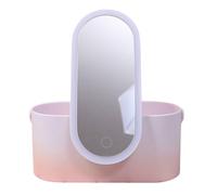 POPETPOP Portable Cosmetic Box Makeup LED Mirror 7.5x5.5x2.5inch Abs Material Makeup without Color Difference Stylish Delicate Design for Female Friends and Wives Vanity Use