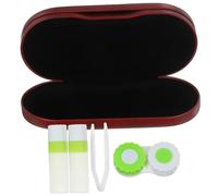 POPETPOP Portable Double Eyeglass Case with Separate Holder for Travel Outdoor Use Multipurpose Storage Box for Glasses and Lenses Convenient Professional Case