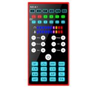 POPETPOP Portable External Sound Card Audio Mixer with Voice Changer for Mobile Phones and Computers, USB Live Streaming Sound Changer Device Compatible with Desktop Microphones