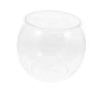 POPETPOP Portable Fish Tank Aquarium Small Fish Bowl Decor Plastic Desktop Aquarium for Home Office