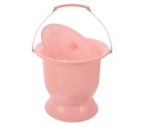POPETPOP Portable Flat Pot Chamber with Lid 4l for Pregnant and, Practical Urinal Potty with Smooth round Edges Base Women Grandparents for Household and Bedroom Use