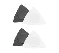 POPETPOP Portable Guitar Pick Set Simple and Unique Design for Effective Practice with 2 Black and 2 White Triangular Picks, Practical Instrument Supplies for Guitar