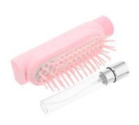 POPETPOP Portable Hair Brush Soft Bristle Plastic Brush with Built-in Water Spray Mister, 2-in-1 Detangling and Hydration Spray Comb for Women for Travel and Gym Use