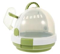 POPETPOP Portable Hamster Cage Handheld Pet Carrier with Ventilated Plastic Outdoor Travel House for Small Pets - Matcha Green Compact Hamster Carrying Case