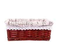 POPETPOP Portable Handmade Storage Basket with Convenient Carrying Handles, Practical Food Basket Suitable for Home and Restaurant Use, Elegant Vintage Style Wicker Flower Container