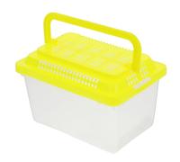 POPETPOP Portable Pet Turtle and Hamster Carrier Box 13x9x9cm Pp Impact-resistant Fish Tank for Reptile Habitat and Small Animal Transport with Lid Suitable for Travel and Home Use