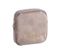 POPETPOP Portable, Pouch Sanitary Storage Zippered for Towel Large Capacity Cotton Purse Protecting Sanitary Towels from Dirt Women Travel and Office Use