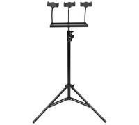 POPETPOP Portable Projector Stand Tripod with Adjustable Height and Phone Holder, Sturdy Abs and Iron Material, Compatible with Standard 1/4 Inch Screw for Outdoor Live Streaming and Selfie