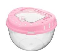POPETPOP Portable Small Hamster Cage Plastic Travel Pet Carrier Box for Dwarf Hamsters with Handle Outdoor Small Pet Carrying Cage and Mice